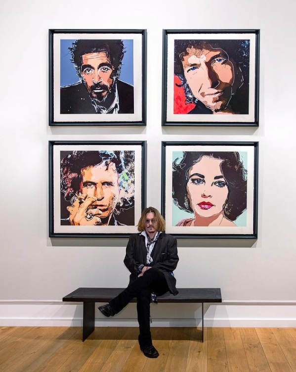 ジョニー・デップ、画家デビューコレクションが数時間で完売　5億円の売り上げ記録訴 
