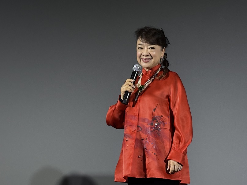 ジュディ・オング 主演映画「万博追跡 2Kレストア版」初日舞台挨拶に登壇